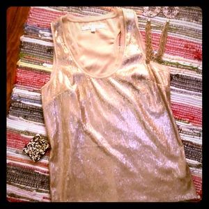WALTER gold sequins tank EUC